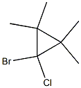 1-Bromo-1-chloro-2,2,3,3-tetramethylcyclopropane Structure