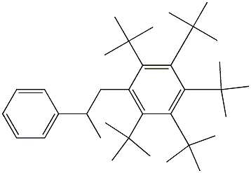 1-(Penta-tert-butylphenyl)-2-phenylpropane Structure