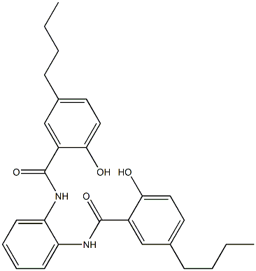 N,N'-Bis(5-butylsalicyloyl)-o-phenylenediamine 구조식 이미지