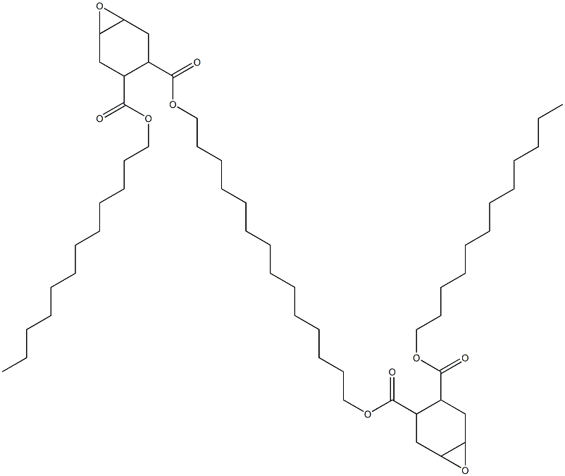 Bis[2-(dodecyloxycarbonyl)-4,5-epoxy-1-cyclohexanecarboxylic acid]1,14-tetradecanediyl ester 구조식 이미지