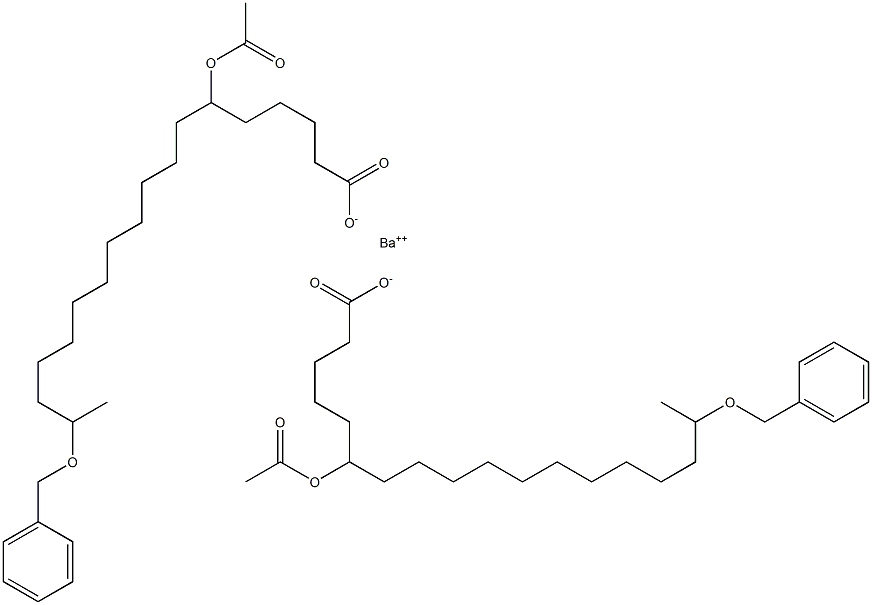 Bis(17-benzyloxy-6-acetyloxystearic acid)barium salt 구조식 이미지