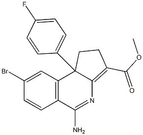 5-Amino-1,9b-dihydro-8-bromo-9b-(4-fluorophenyl)-2H-cyclopent[c]isoquinoline-3-carboxylic acid methyl ester 구조식 이미지