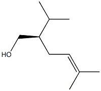 [R,(-)]-2-Isopropyl-5-methyl-4-hexene-1-ol 구조식 이미지