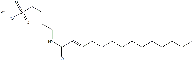 4-(2-Tetradecenoylamino)-1-butanesulfonic acid potassium salt Structure