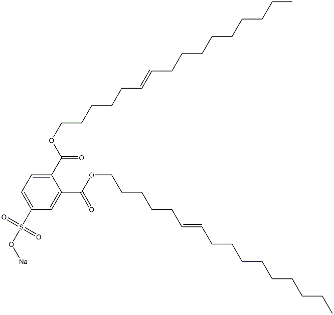 4-(Sodiosulfo)phthalic acid di(6-hexadecenyl) ester 구조식 이미지