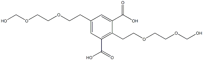 2,5-Bis(7-hydroxy-3,6-dioxaheptan-1-yl)isophthalic acid 구조식 이미지