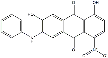 2-Anilino-3,5-dihydroxy-8-nitroanthraquinone 구조식 이미지