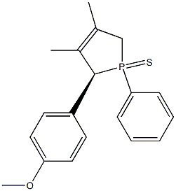 (2S)-1-Phenyl-2-(4-methoxyphenyl)-3,4-dimethyl-2,5-dihydro-1H-phosphole 1-sulfide Structure