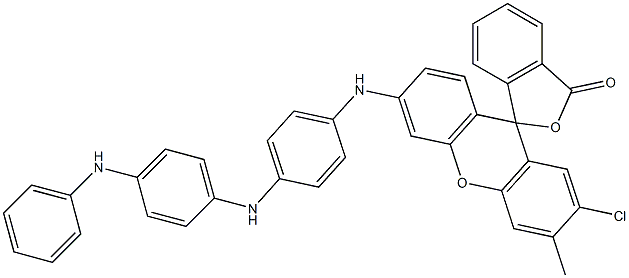 2-Chloro-3-methyl-6-[4-[4-(phenylamino)phenylamino]phenylamino]spiro[9H-xanthene-9,3'-phthalide] Structure