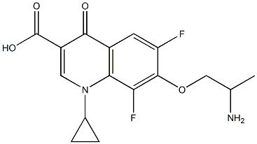 7-[2-Aminopropoxy]-1-cyclopropyl-6,8-difluoro-1,4-dihydro-4-oxoquinoline-3-carboxylic acid Structure