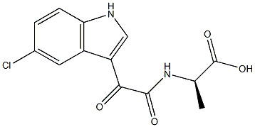 N-[[(5-Chloro-1H-indol-3-yl)carbonyl]carbonyl]-D-alanine Structure