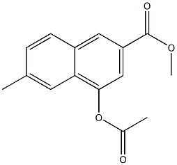 4-Acetoxy-6-methyl-2-naphthoic acid methyl ester Structure