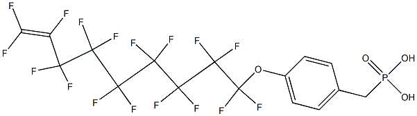 4-[(Heptadecafluoro-8-nonenyl)oxy]benzylphosphonic acid 구조식 이미지