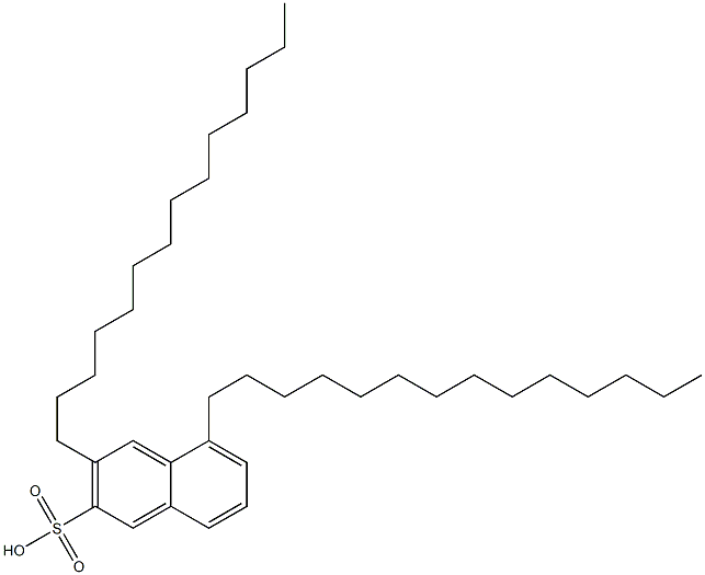 3,5-Ditetradecyl-2-naphthalenesulfonic acid Structure