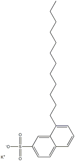 8-Dodecyl-2-naphthalenesulfonic acid potassium salt Structure