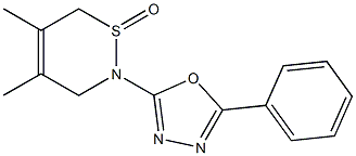 2-(2-Phenyl-1,3,4-oxadiazol-5-yl)-4,5-dimethyl-3,6-dihydro-2H-1,2-thiazine 1-oxide Structure