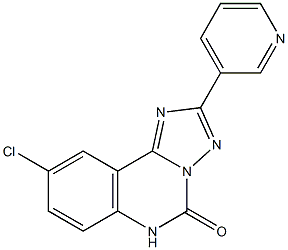 9-Chloro-2-(3-pyridinyl)[1,2,4]triazolo[1,5-c]quinazolin-5(6H)-one 구조식 이미지