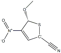 (5R)-2-Cyano-4-nitro-5-methoxy-2,5-dihydrothiophen-2-ide Structure