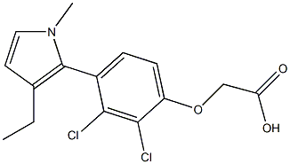 [4-[3-Ethyl-1-methyl-1H-pyrrol-2-yl]-2,3-dichlorophenoxy]acetic acid Structure