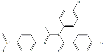 N1-(p-Chlorophenyl)-N1-(p-chlorobenzoyl)-N2-(p-nitrophenyl)acetamidine 구조식 이미지