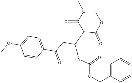 2-[1-[(Benzyloxycarbonyl)amino]-3-oxo-3-(4-methoxyphenyl)propyl]malonic acid dimethyl ester Structure