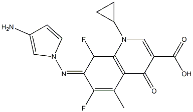 1-Cyclopropyl-4-oxo-5-methyl-6,8-difluoro-7-(3-aminopyrrolizino)-1,4-dihydroquinoline-3-carboxylic acid Structure