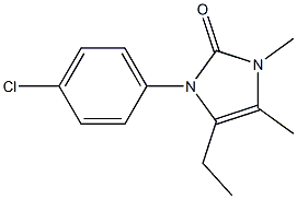 1-(4-Chlorophenyl)-3,4-dimethyl-5-ethyl-4-imidazolin-2-one Structure