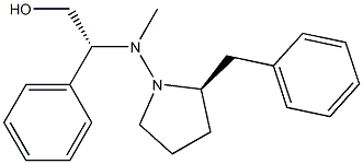 (2R)-2-Benzyl-1-[N-methyl-N-[(1R)-2-hydroxy-1-phenylethyl]amino]pyrrolidine 구조식 이미지