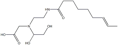 N-(1,2-Dihydroxyethyl)-N-[2-(7-nonenoylamino)ethyl]aminoacetic acid 구조식 이미지