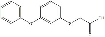 (m-Phenoxyphenylthio)acetic acid 구조식 이미지