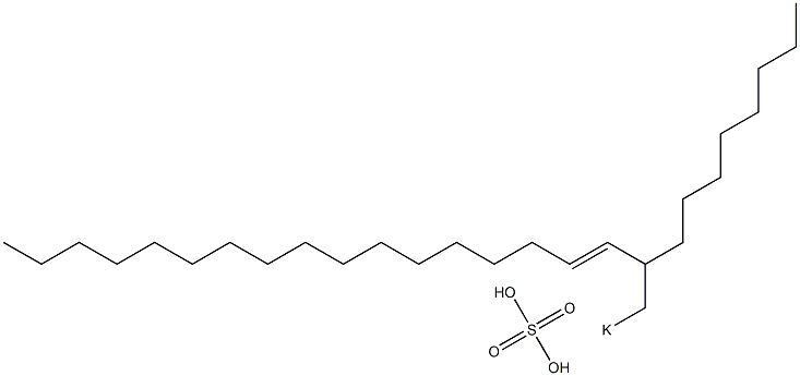 Sulfuric acid 2-octyl-3-nonadecenyl=potassium ester salt 구조식 이미지