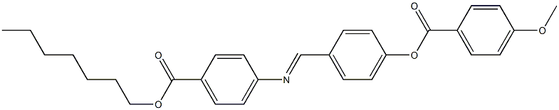 4-[4-(4-Methoxybenzoyloxy)benzylideneamino]benzoic acid heptyl ester 구조식 이미지