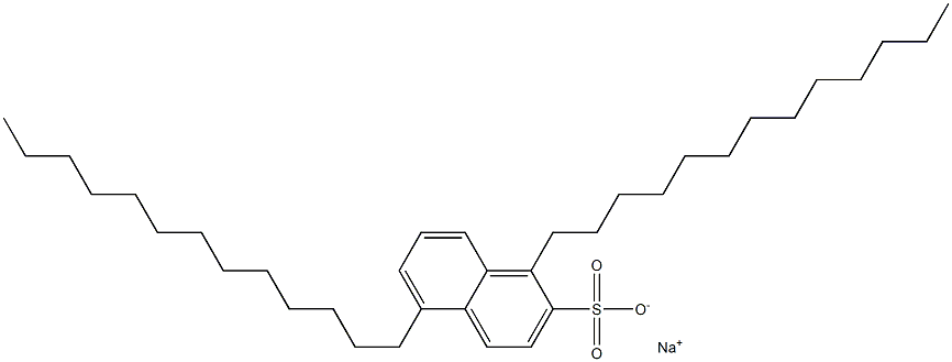 1,5-Ditridecyl-2-naphthalenesulfonic acid sodium salt Structure