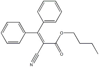 2-Cyano-3,3-diphenylpropenoic acid butyl ester 구조식 이미지