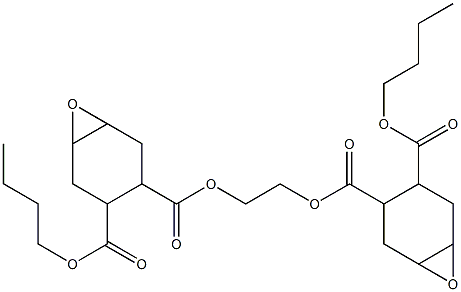 Bis[2-(butoxycarbonyl)-4,5-epoxy-1-cyclohexanecarboxylic acid]ethylene ester Structure