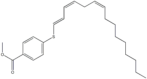 4-[[(1E,3Z,6Z)-1,3,6-Pentadecatrien-1-yl]thio]benzoic acid methyl ester Structure