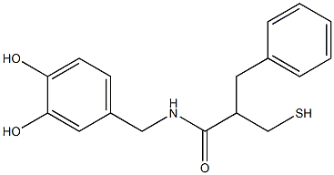 N-(3,4-Dihydroxybenzyl)-2-benzyl-3-mercaptopropionamide 구조식 이미지