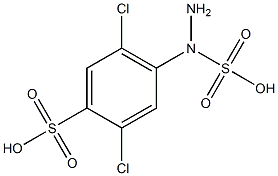 2,5-Dichloro-4-(2-sulfohydrazino)benzenesulfonic acid Structure