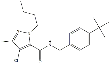 4-Chloro-5-methyl-2-butyl-N-(4-tert-butylbenzyl)-2H-pyrazole-3-carboxamide Structure