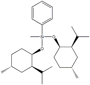 Methylbis[[(1R,2R,4R)-4-methyl-2-isopropylcyclohexyl]oxy]phenylsilane 구조식 이미지