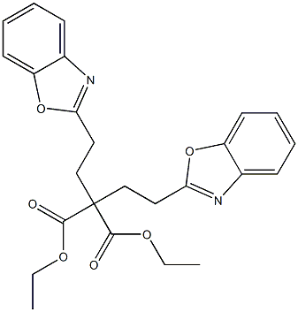 Bis[2-(benzoxazol-2-yl)ethyl]malonic acid diethyl ester Structure