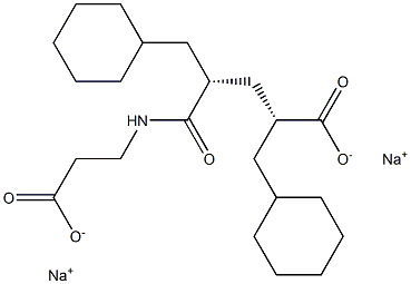 (2R,4R)-2,4-Bis(cyclohexylmethyl)-5-oxo-6-azanonanedioic acid disodium salt 구조식 이미지