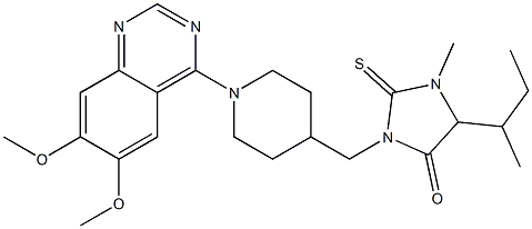 1-[[1-(6,7-Dimethoxyquinazolin-4-yl)piperidin-4-yl]methyl]-3-methyl-4-sec-butyl-2-thioxoimidazolidin-5-one Structure