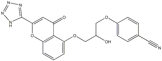 5-[3-(4-Cyanophenoxy)-2-hydroxypropoxy]-2-(1H-tetrazol-5-yl)chromone Structure