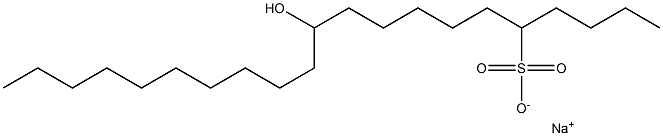 11-Hydroxyhenicosane-5-sulfonic acid sodium salt 구조식 이미지