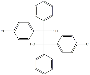 1,2-Diphenyl-1,2-bis(4-chlorophenyl)ethane-1,2-diol Structure