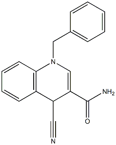 1-Benzyl-3-carbamoyl-4-cyano-1,4-dihydroquinoline 구조식 이미지