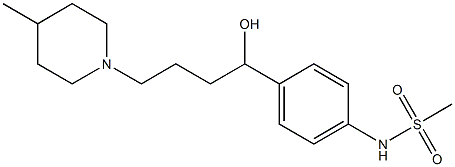 4-(4-Methyl-1-piperidinyl)-1-(4-methylsulfonylaminophenyl)-1-butanol Structure