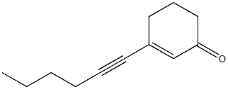 3-(1-Hexynyl)-2-cyclohexen-1-one 구조식 이미지