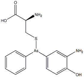 3-[[(3-Amino-4-hydroxyphenyl)phenylarsino]thio]-L-alanine 구조식 이미지